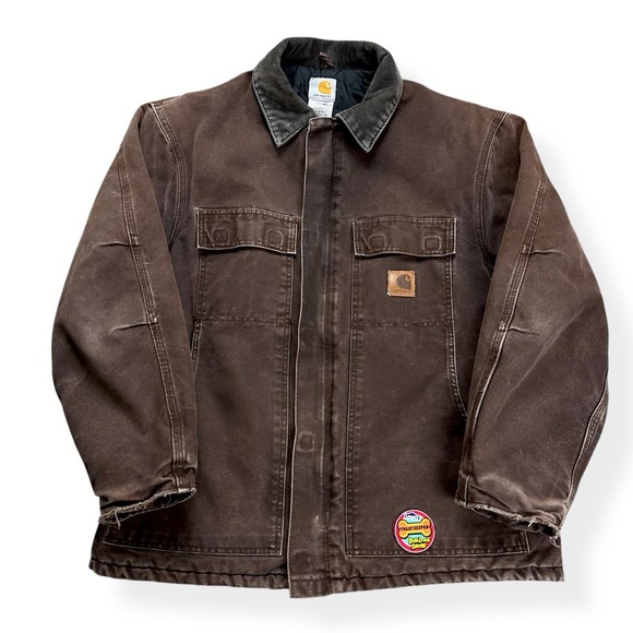 Carhartt Other - Carhartt C26 DKB Jacket Mens Large Brown Duck Canvas Arctic Quilt Lined Workwear
